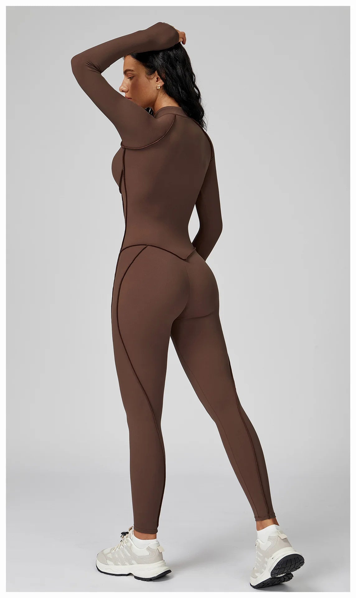 Combinaison Fitness MOVE Zipper – Haute Élasticité Performance