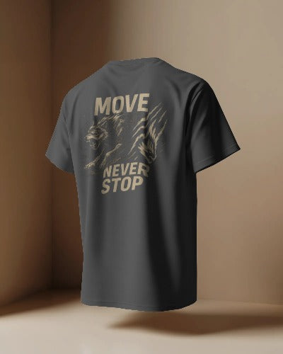 T-shirt MOVE Never stop- Gris