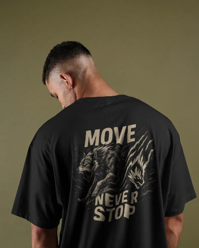 T-shirt MOVE Never stop- Noir
